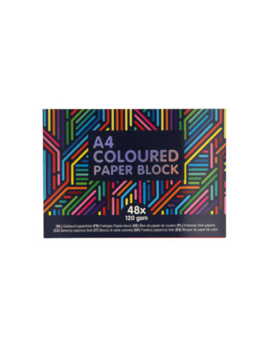 Blok Gekleurd Papier A4