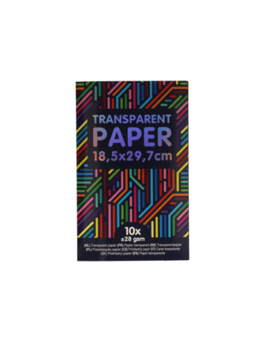 Transparant Papier Gekleurd 10st.