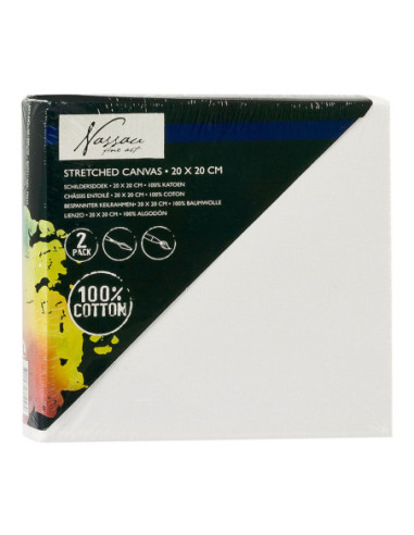 Schilder Canvas 20x20cm 2st.