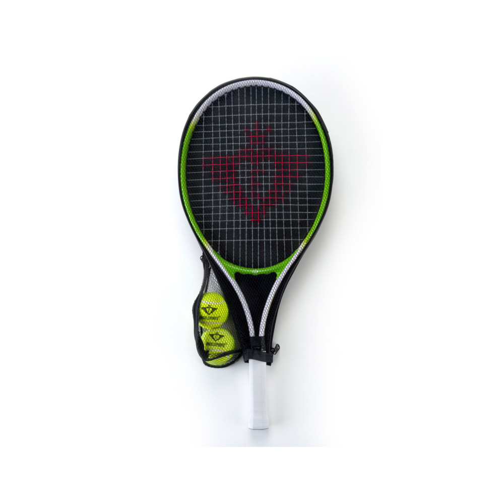 Tennisracket met Hoes en 2 Ballen - Groen