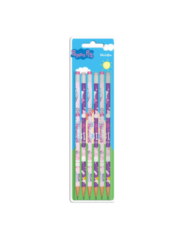 Peppa Pig Potloden met Gum 6st.