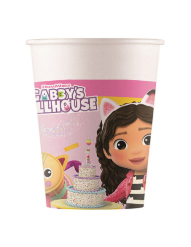 Papieren Bekers Gabby's Poppenhuis 8st.