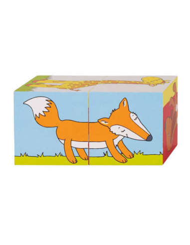 Goki Houten Blokpuzzel Dieren 2st.
