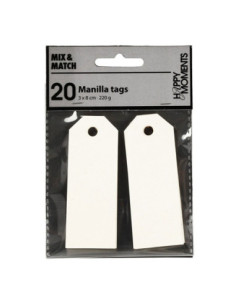 Manilla Labels Off-white 20st.