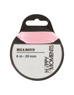 Satijnlint Lichtrood 15m