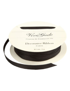 Decoratie Lint Zwart 15m