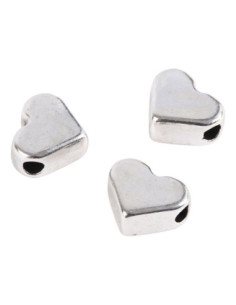 Space Kralen Verzilverd 3st.