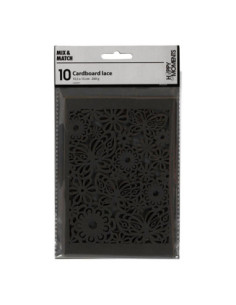 Patroonkarton Zwart 10st.