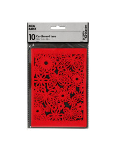 Patroonkarton Rood 10st.