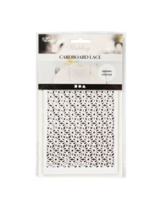 Patroonkarton Bloem Wit 10st.