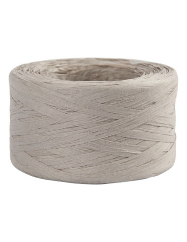 Papier Raffia Garen Lichtgrijs 100m