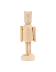 Houten Figuur met Kroon 13cm