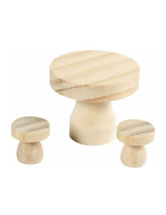 Houten Mini Meubelset 3dlg.