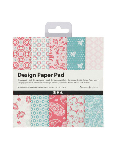 Design Papierblok Roze 50 Vellen