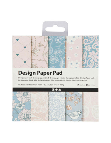 Design Papierblok Roze 50 Vellen