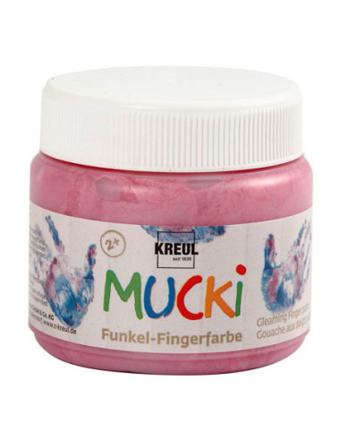 Mucki Vingerverf - Roze Metallic 150ml