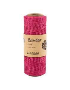Bamboekoord Donkerroze 65m