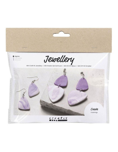 Mini Hobbyset Sieraden Oorbellen Paars