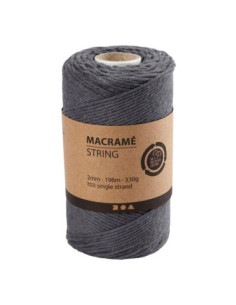 Macrame Koord Grijs 198m
