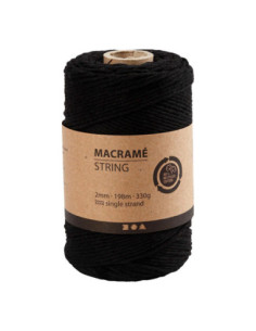 Macrame Koord Zwart 198m