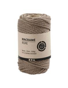 Macrame Koord Lichtbruin 55m