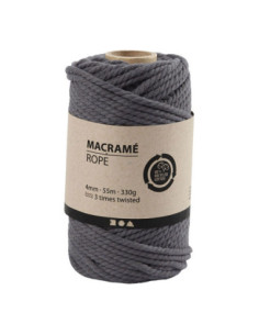 Macrame Koord Grijs 55m