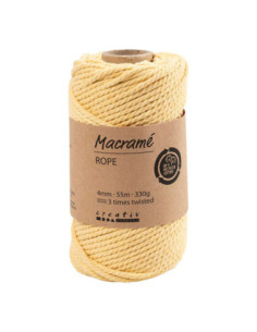 Macrame Koord Lichtgeel 55m