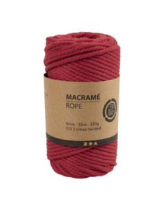 Macrame Koord Rood 55m