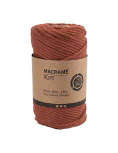 Macrame Koord Bunt Orange 55m