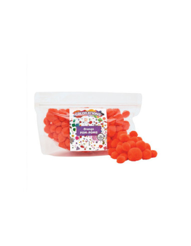 Colorations - Pom Poms Oranje 100st.
