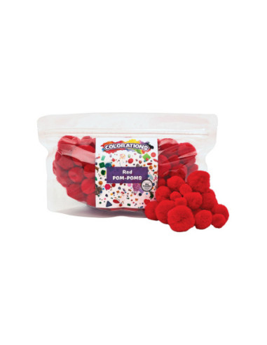 Colorations - Pom Poms Rood 100st.