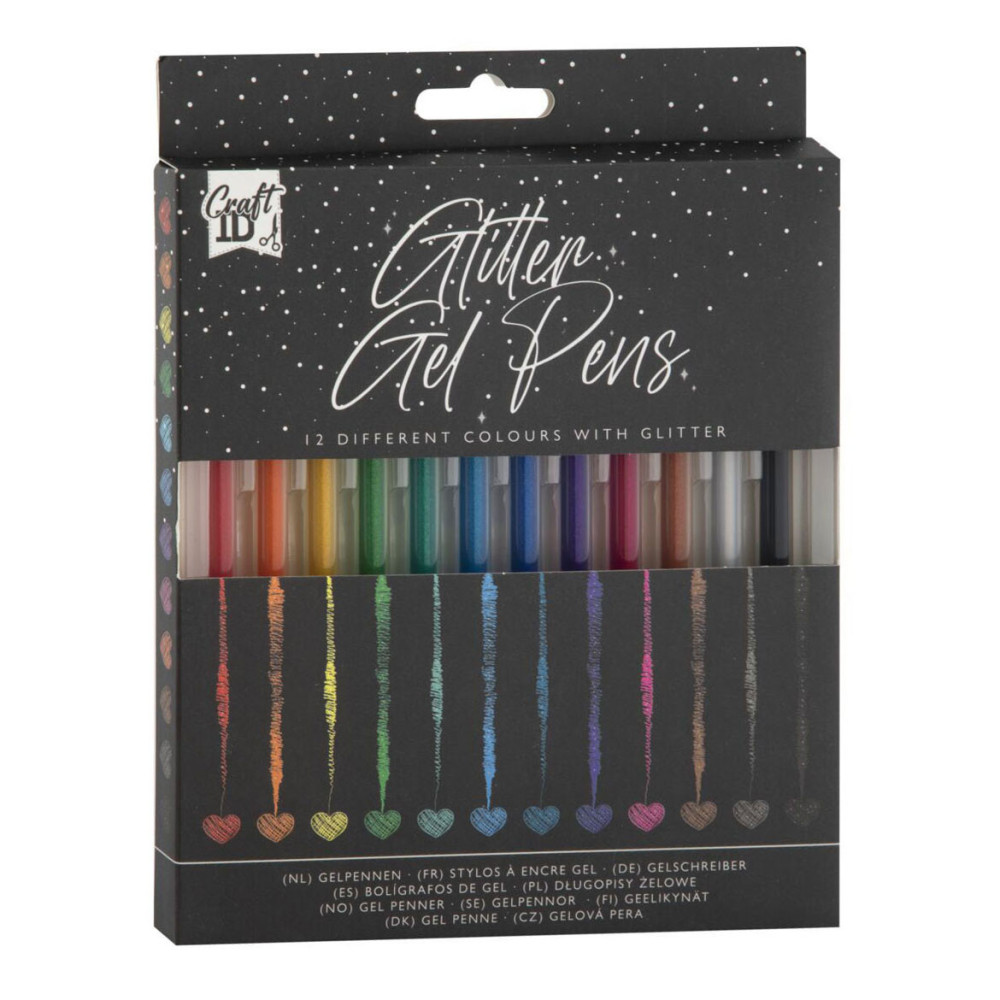 Gelpennen Glitter 12st.