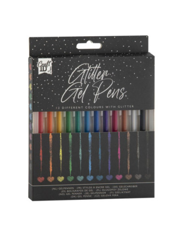 Gelpennen Glitter 12st.