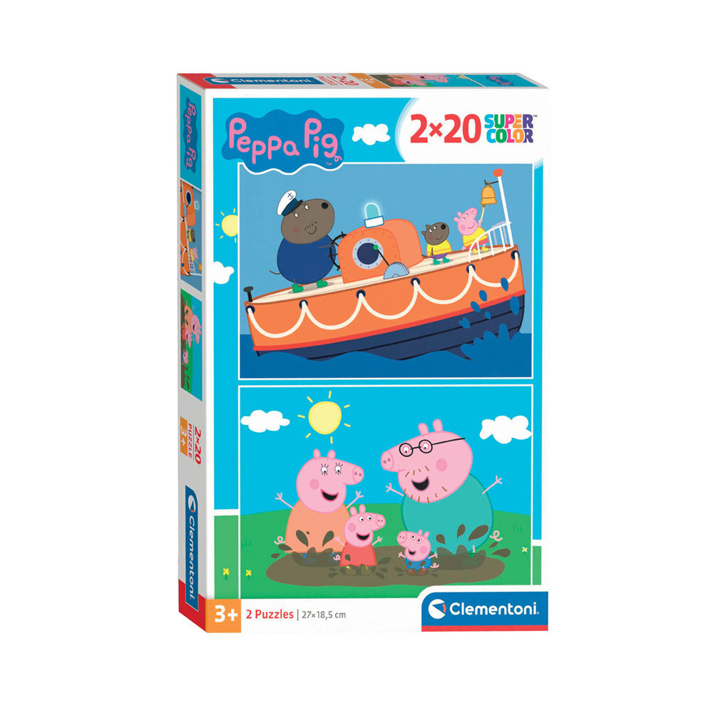 Clementoni Legpuzzel Super Color Peppa Pig 2x20st.