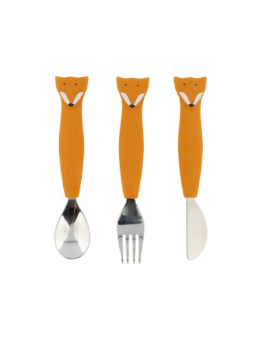 Trixie Siliconen Eetset - Mr. Fox 3st.