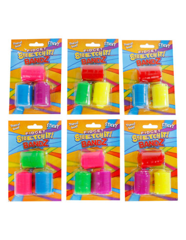 Fidget Kleverige Stretch-it Bandz 3st.