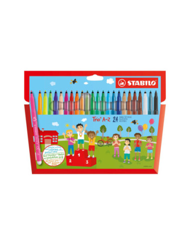 STABILO Trio A-Z - Viltstift - Set...