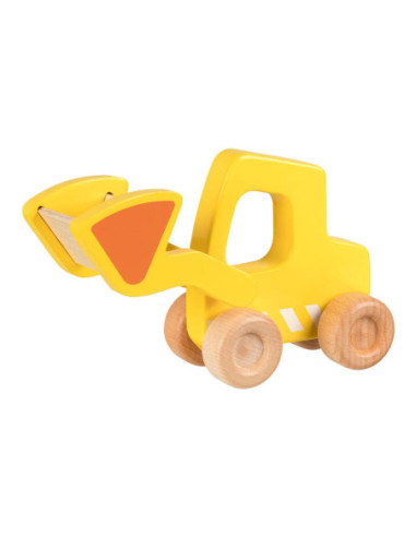Goki Houten Graafmachine met Shovel Geel