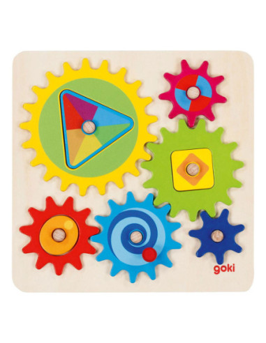 Goki Houten Tandwielenpuzzel 10st.