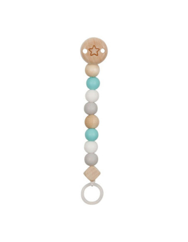 Goki Houten Fopspeenketting Ster Blauw