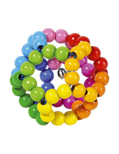 Goki Houten Grijpring Bal Regenboog