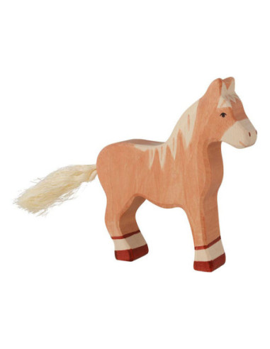 Holztiger Houten Paard Lichtbruin