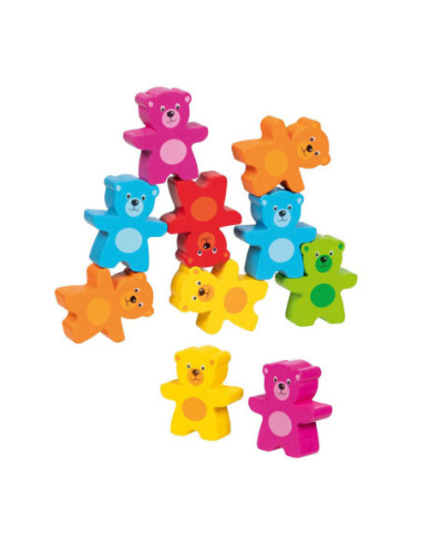 Goki Houten Kleuren Beren Stapelspel...