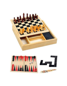 4-in1 Houten Spellendoos 17cm