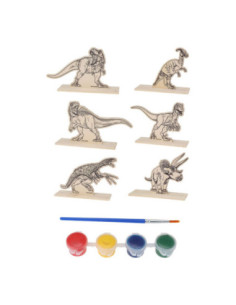 Dino Verfsetje Hout 6dlg.