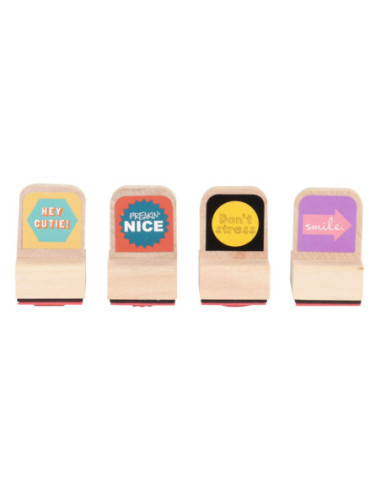 Stempel Hout Design 4st.
