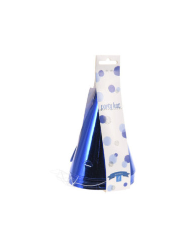 Hoedje Papier Blauw 8st.