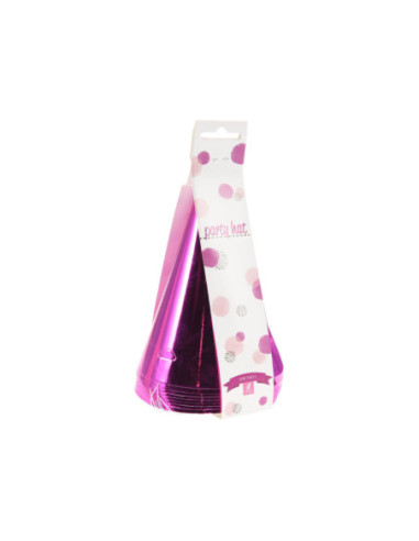 Hoedje Papier Roze 8st.