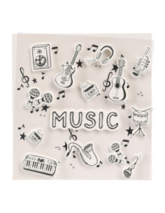 Stickers 3D Muziek Design