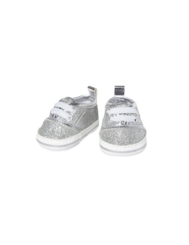 Poppensneakers Glitter Zilver 38-45 cm